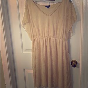 Lace cream colored dress